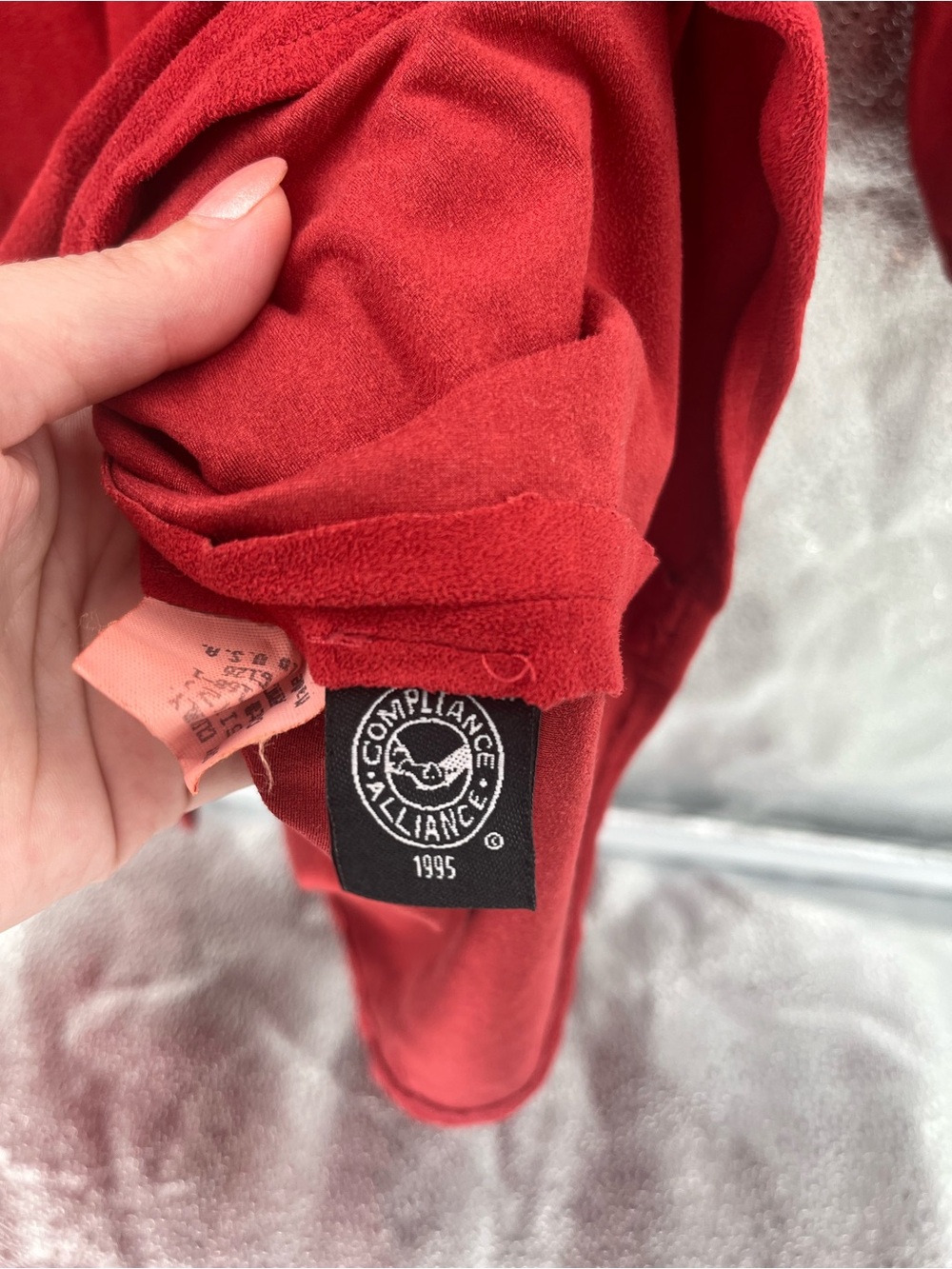 Laundry Shelli Segal Red Suede-Look Long Sleeve Tie Front Mini Dress USA XS Sz 2 - Picture 10 of 16